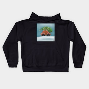 Christmas Tree on Car Kids Hoodie